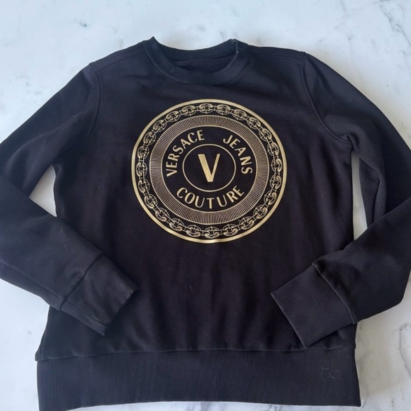 Versace Black and Gold Crewneck Sweater - Picture 3 of 5